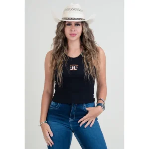 REGATA CANELADA - WESTERN SHOW - RT006 - PRETO