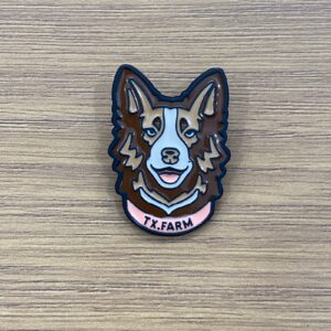 PIN METAL ESMALTADO TEXAS FARM DOG